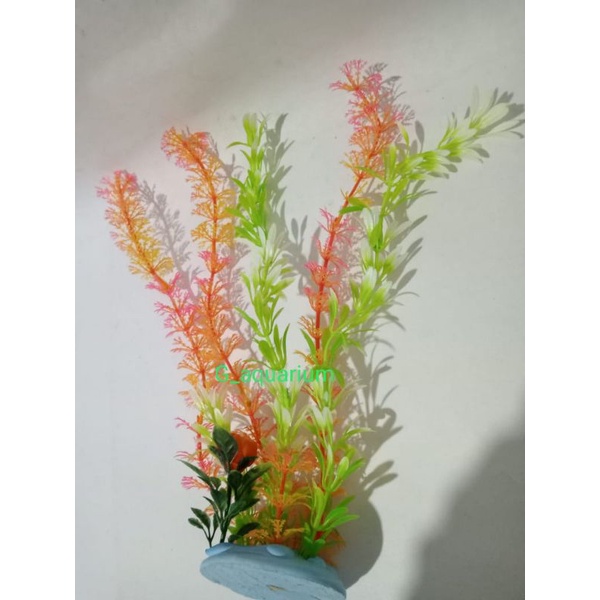 tanaman plastik hiasan aquarium rumput hias aquarium rumput rimbun