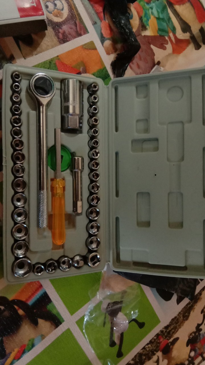 Kunci Socket Sok Shock Tool Kit Wrench Ring 40 Pcs Set 40pcs