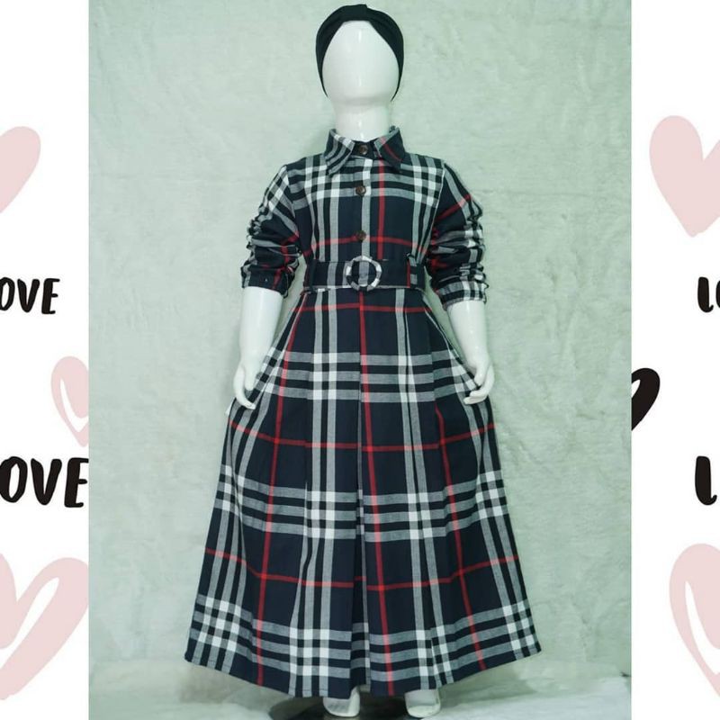 gamis anak flanel