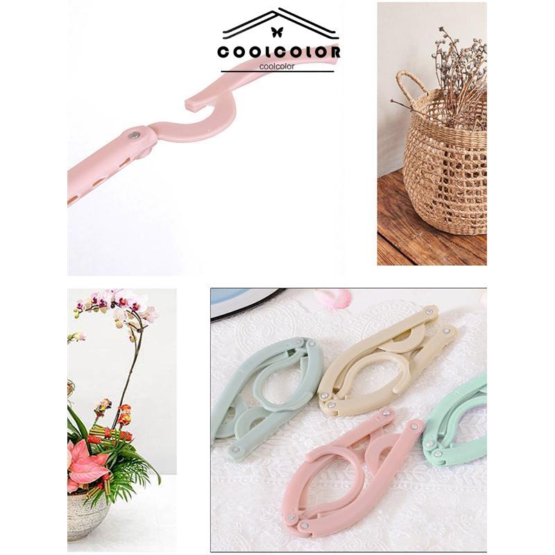 COD Gantungan Lipat Multifungsi Portabel Perjalanan Non-Slip Rak Pakaian Mini Plastik Luar Ruangan- cl