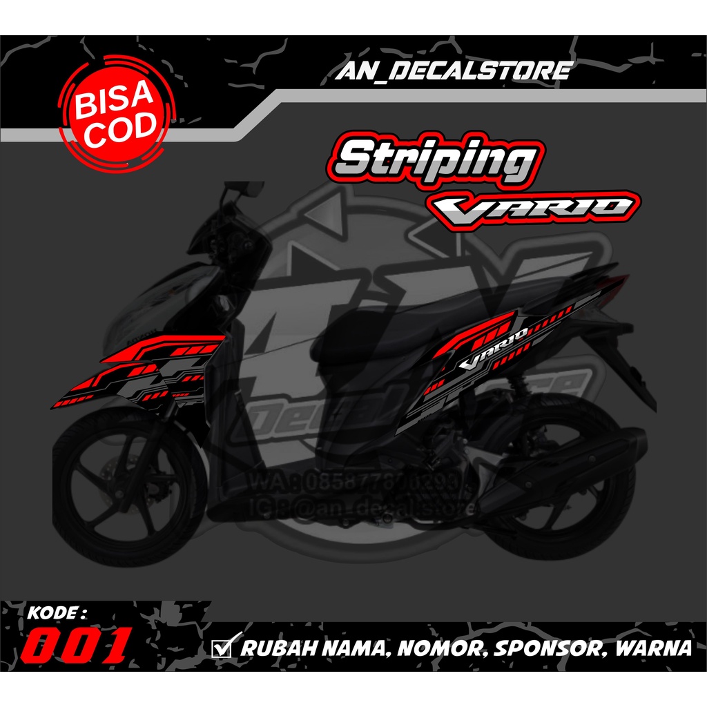 Striping vario 125 old-sticker stiker vario 125 old-variasi