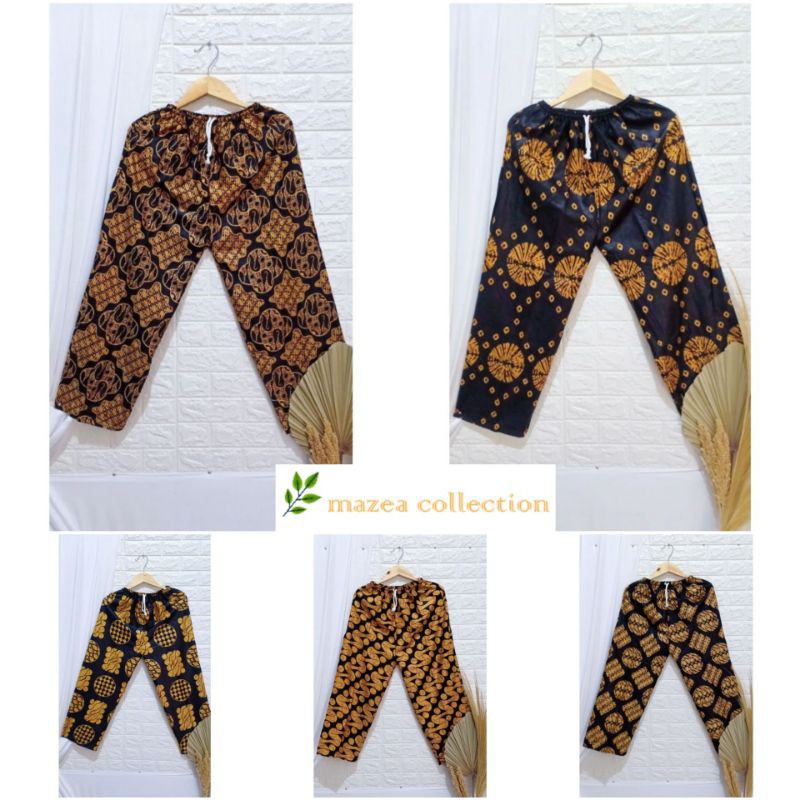 Celana Batik Panjang Motif Gronding Emas Bahan Rayon Super Halus &amp; Adem