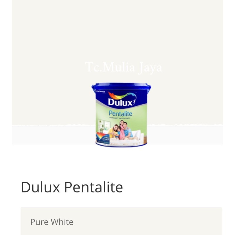 DULUX PENTALITE CAT INTERIOR - 44080 Pure White 20L