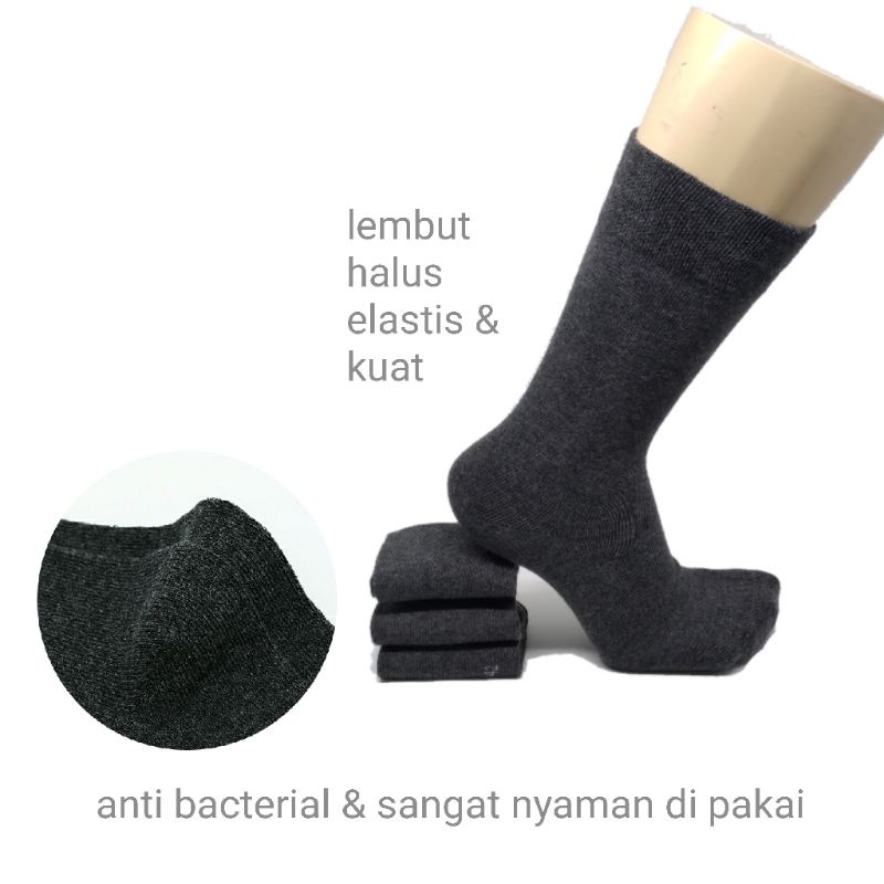 TOKO KL (Bisa COD) Kaos kaki pria dewasa/ kaos kaki kerja kantoran panjang polos