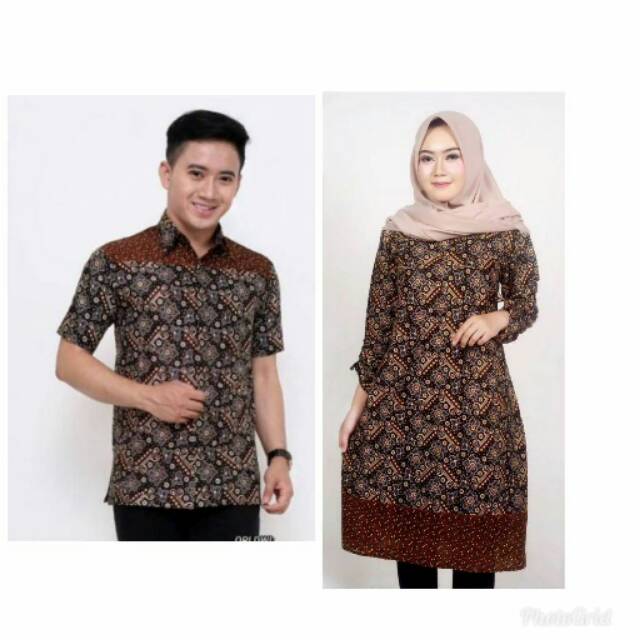 Sarimbit tunik hem seragaman cempaka batik