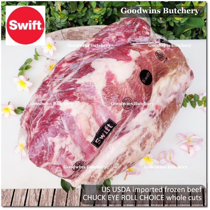 

11kg 1pc Beef CHUCK EYE ROLL frozen US beef USDA CHOICE SWIFT whole cuts UTUH