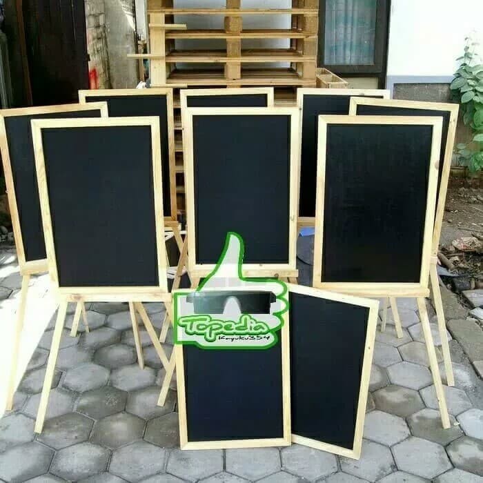 

papan tulis kapur blackboard 40x60cm plus tripod Mamanmarinto