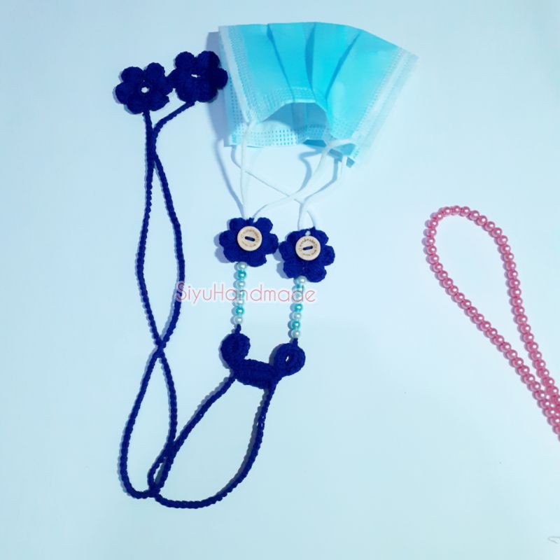 konektor masker rajut / strap masker rajut / kalung masker