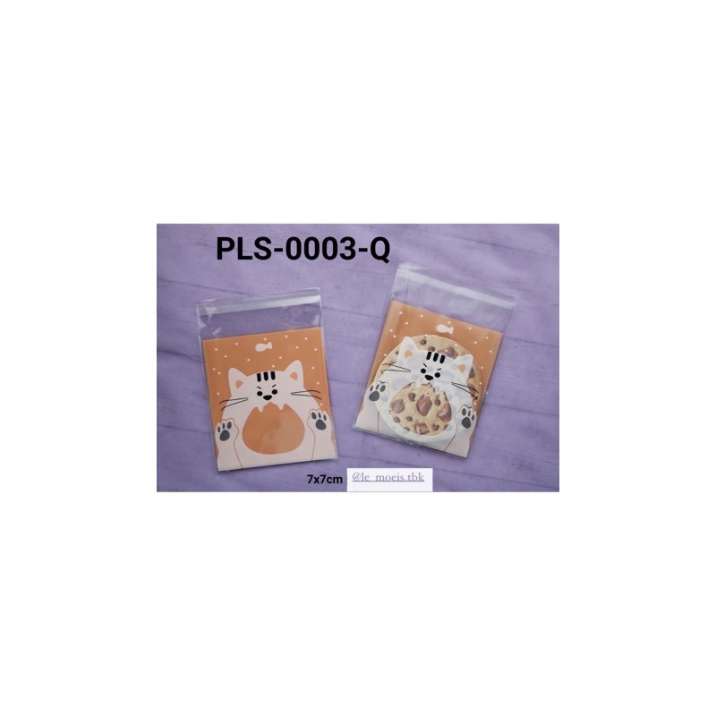 

PLS-0003-Q Packaging plastik cookies K motif tikus orange