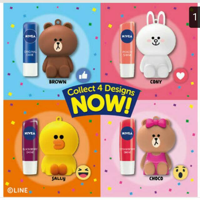 Limited Edition Thailand Nivea Lip Balm with Line Friends 