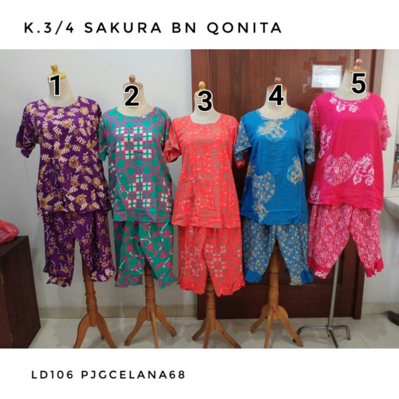 Promo Setelan 3/4 batik qonita