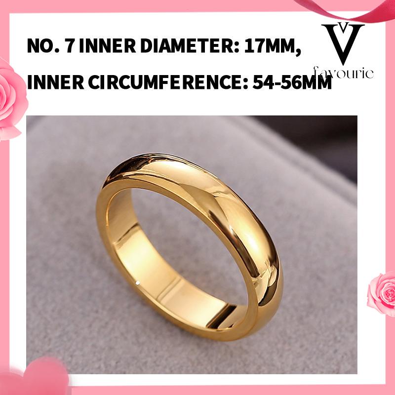 [COD]Cincin cincin halus versi lebar baja titanium sederhana, cincin kepribadian pasangan stainless steel-FA