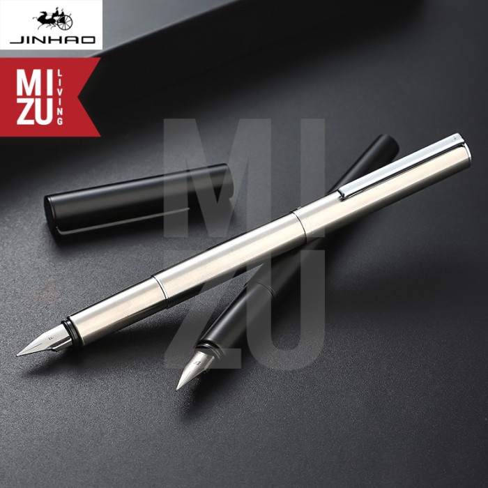 

Yes#! JINHAO 35 Sleek Full Metal Fountain Pen Stainless Steel Iridium Nib -e