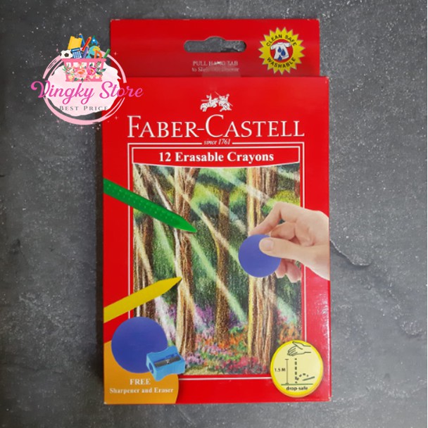 

Erasable Crayon 12 Warna Faber Castell