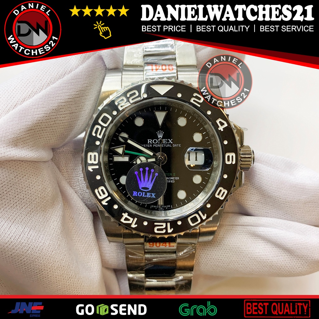 JAM TANGAN MODEL GMT MASTER II SS 904L 116710LN (YZ)