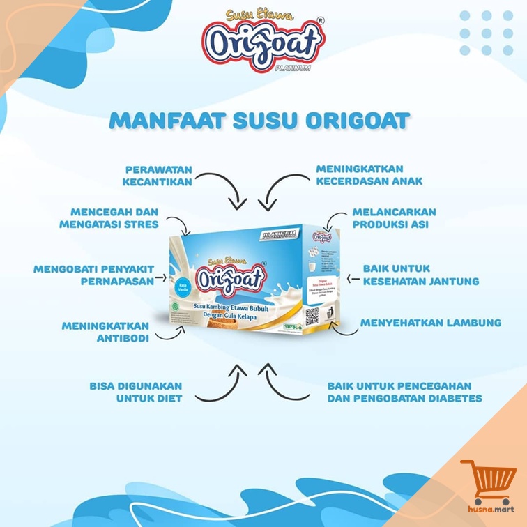 Susu Kambing Etawa Bubuk ORIGOAT Platinum Quality untuk Diabet Lambung Maag Pencernaan isi 10 sachet