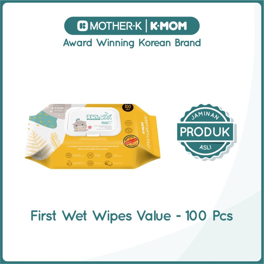 K-MOM - (Tisu Basah) First Wet Wipes Value