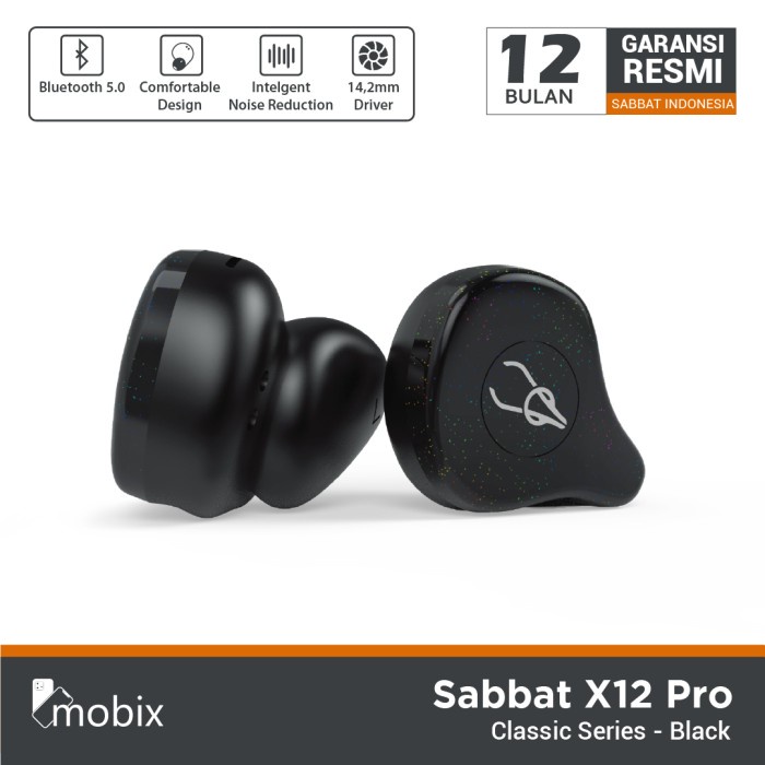 TRUE WIRELESS EARBUDS TWS SABBAT X12 PRO - BLACK