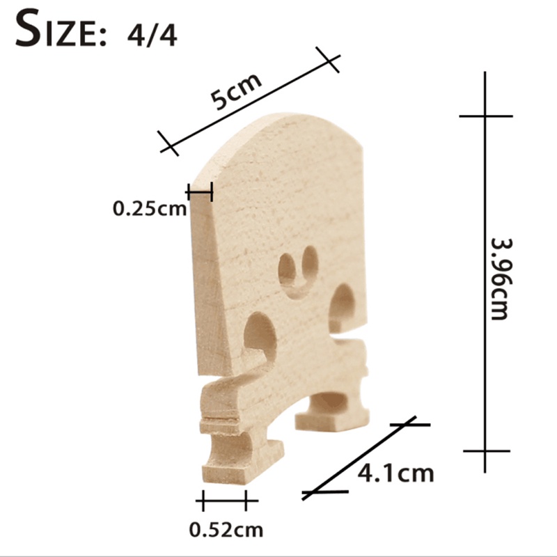 Bridge Biola Maple Tipe Reguler 5 Ukuran 1 / 8 &amp; 1 / 4 &amp; 1 / 2 &amp; 3 / 4 / 4