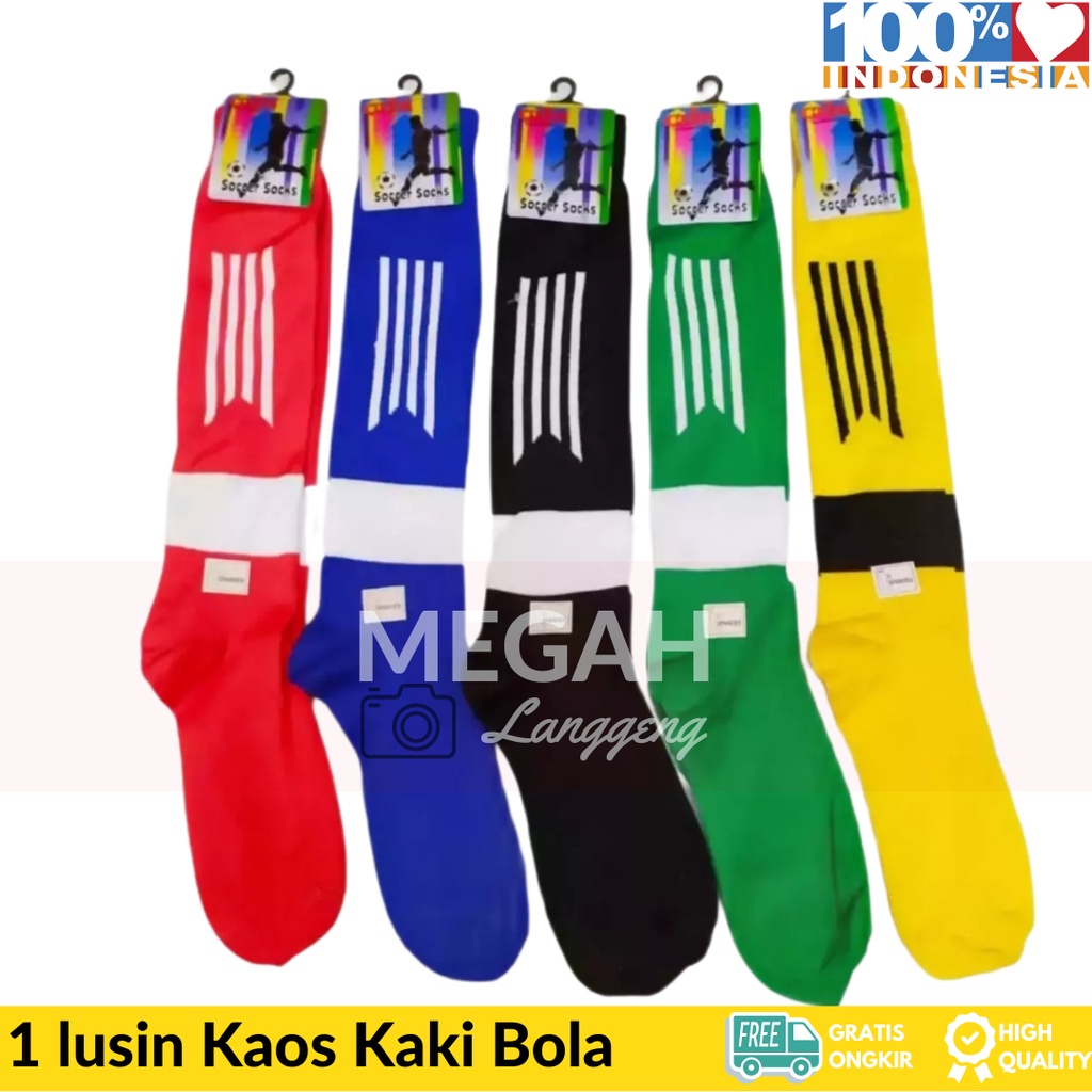 12 PASANG KAOS KAKI SEPAK BOLA - KAOS KAKI PANJANG SEPAK BOLA / GROSIR KAOS KAKI BOLA FUTSAL/ KAOS KAKI BOLA PANJANG - KAOS KAKI PRIA PANJANG /KAOS KAKI BOLA DEWASA /KAOS KAKI FUTSAL /KAOS KAKI ORIGINAL /KAOS KAKI TEBAL PANJANG /KAOS KAKI OLAH RAGA PRIA