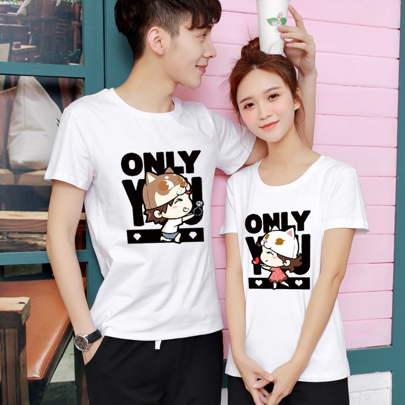 MYSTIQUE.ID-BAJU KAOS COUPLE ONLY YOU T-SHIRT LUCU DAN AESTHETIC