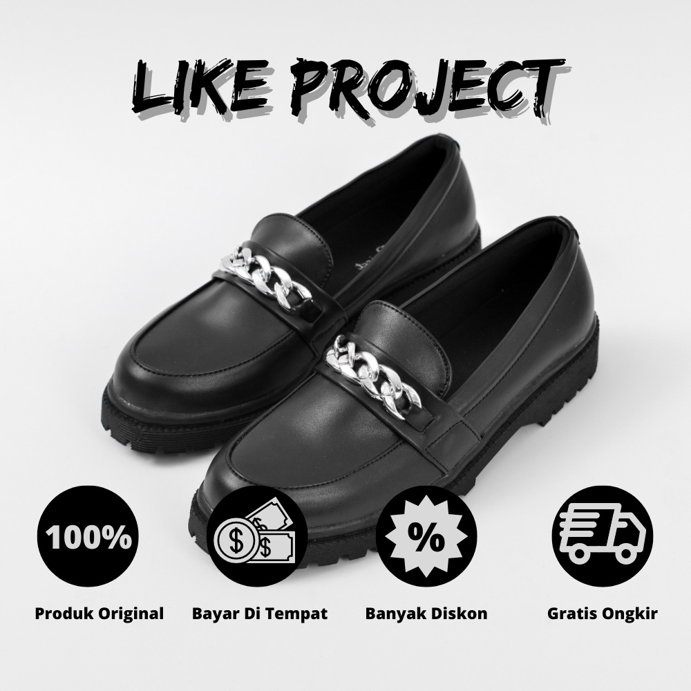 LikeProject Sepatu SlipOn Casual Wanita NADINE Black