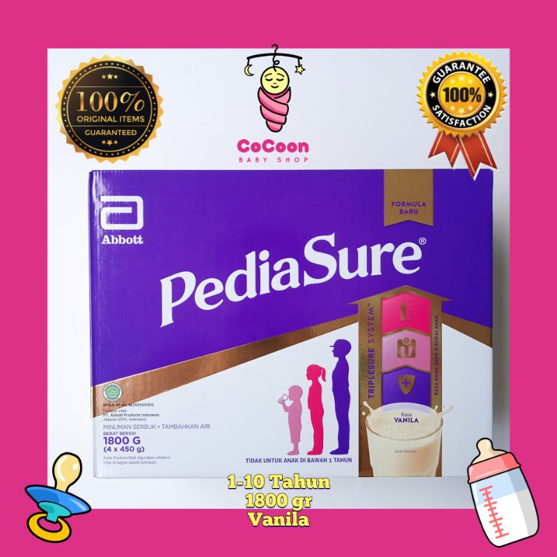 Susu Bubuk Formula Anak Pediasure Triplesure Vanila 1-10 Tahun 1800 g 1800gr