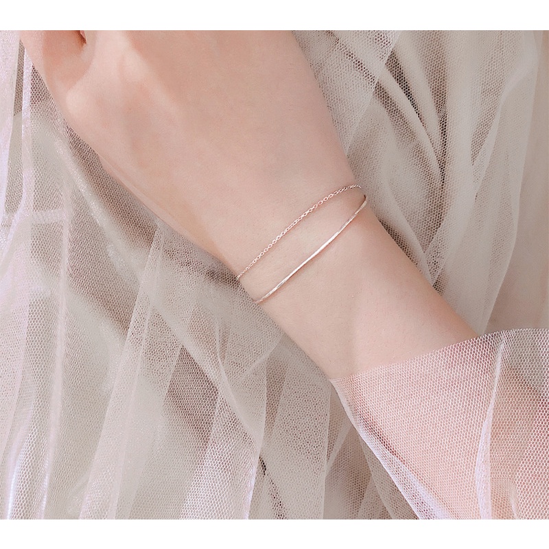Gelang GL32 Tembaga Lapis S925 Premium Fashion Wanita Gelang Unik Lucu Keren Bagus Banget / Deluna/ BB