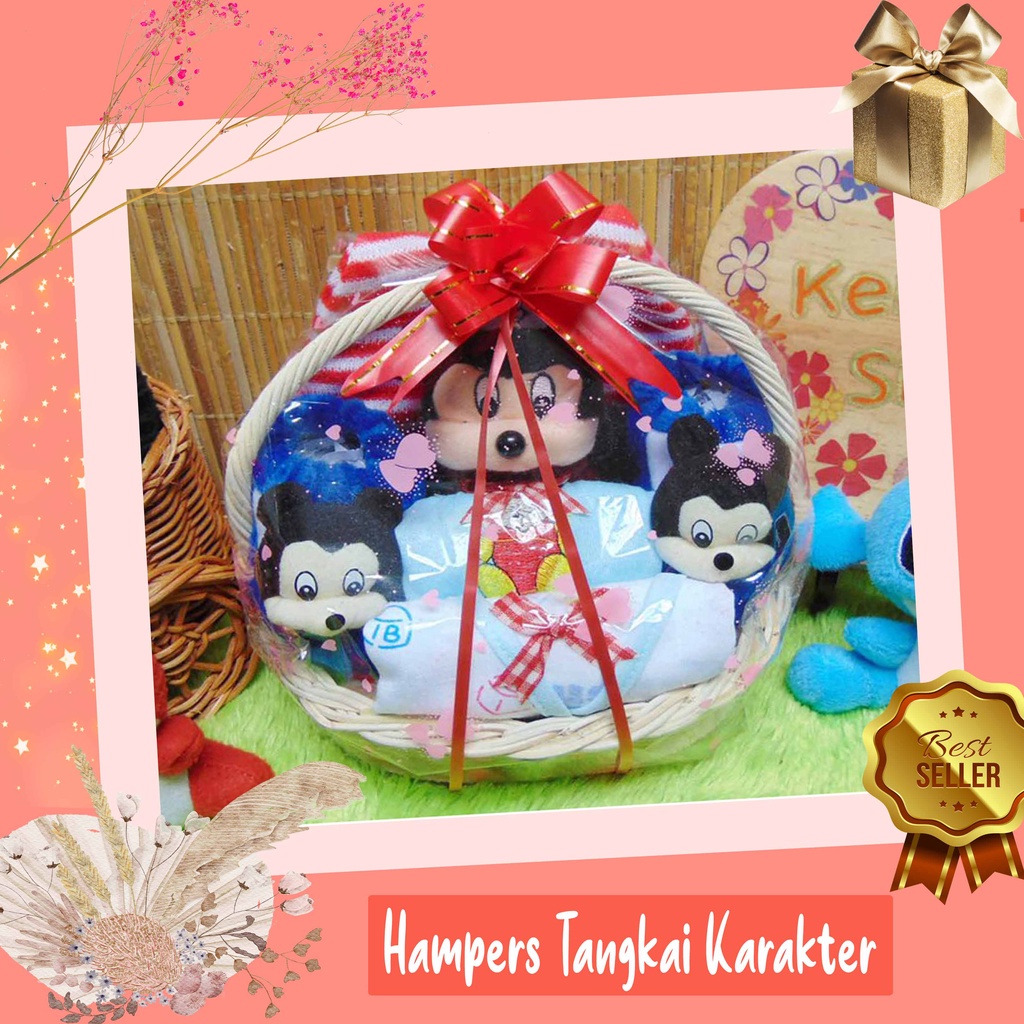 kembarshop paket kado bayi baby gift kado lahiran parcel bayi parsel kado bayi keranjang tangkai MIN-3