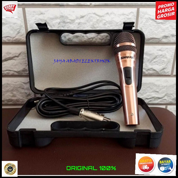 G558 MIC  SHURE KABEL METAL MIK CABLE MIKROPHONE MICROPHONE VOKAL VOCAL KARAOKE AUDIO MUSIK MUSIC SOUND DJ PANGGUNG STUDIO PIDATO CERAMAH ACARA MEETING KAMERA SUPER CARDIOID DYNAMIC PROFESIONAL PRO MICROPHONES LEGENDARY PERFORMANCE PREMIUM BONUS KOPER BOX