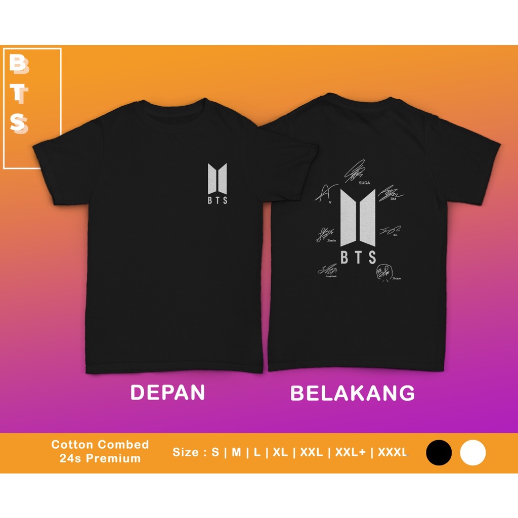 Pretty Savage- Kaos Oversize Bangtan Sign depan Belakang