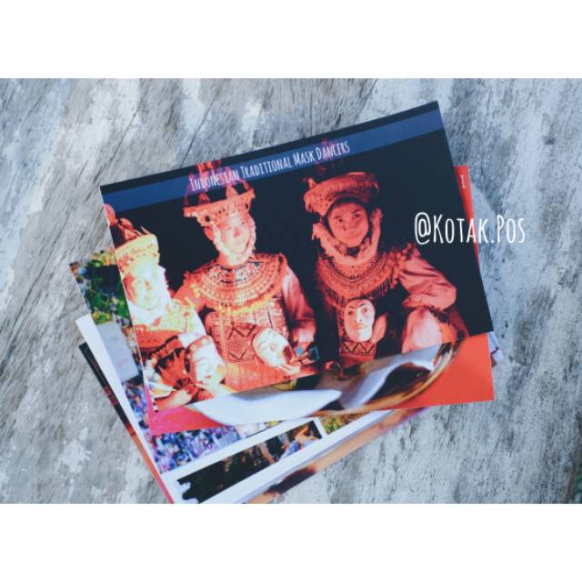 

Indonesia Tradisional Mask Dance Postcard Kartu Pos Postcrossing Surat Filateli Murah Unik Tari