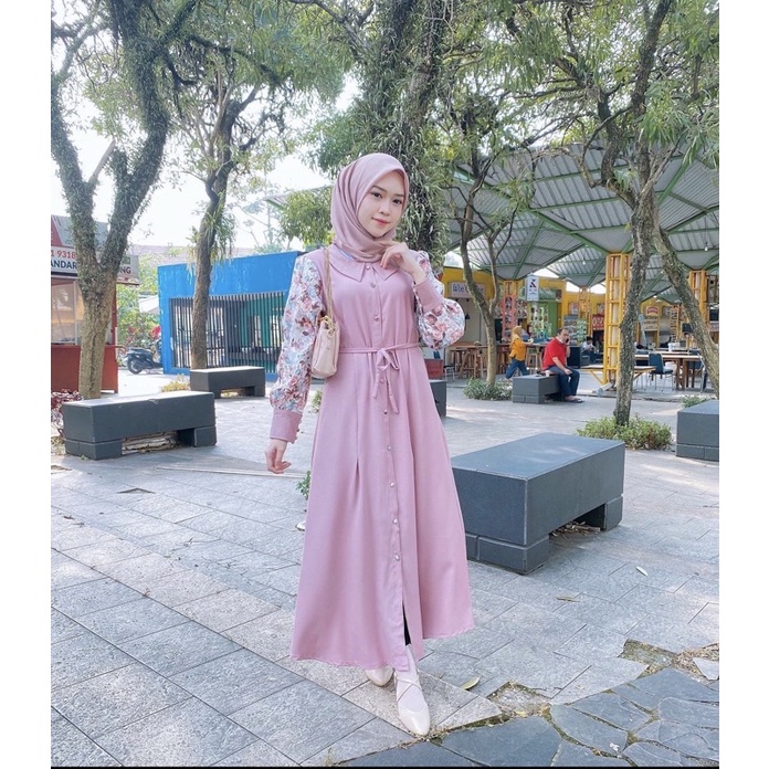 KOREAN DRESS VINTAGE DRESS BRUKAT FASHION MUSLIM GAUN PESTA MUSLIMAH BAJU KONDANGAN GAMIS MOTIF