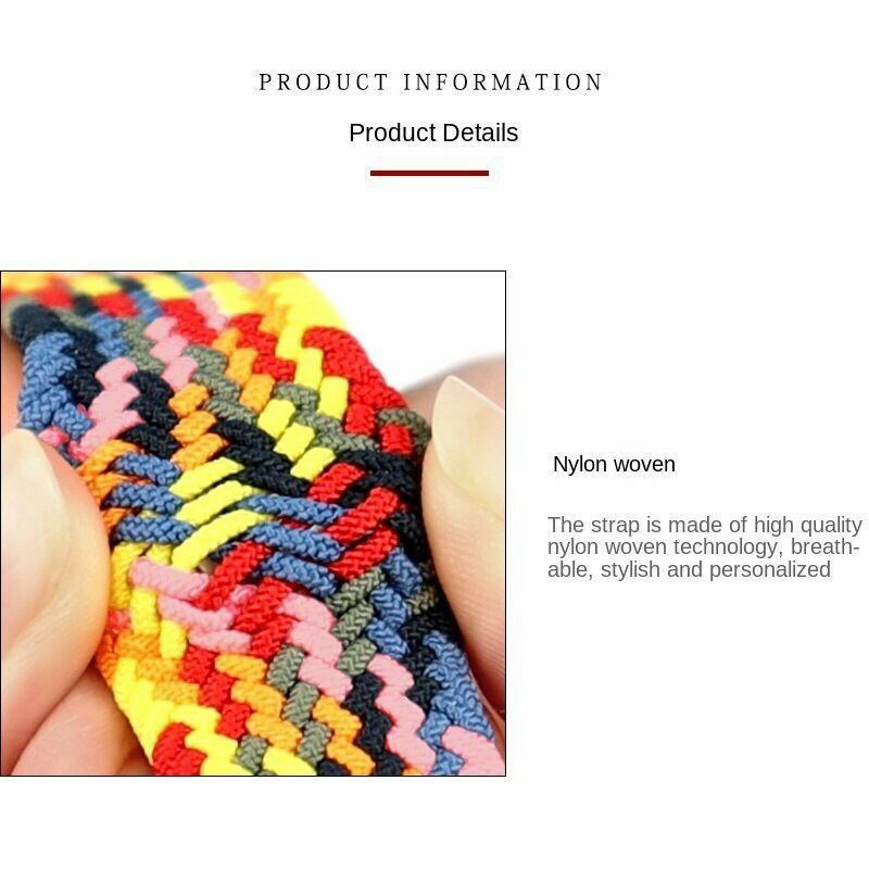 Braided Solo Loop Strap For apple watch series 3 42mm Strap iWatch 44mm Nylon Strap iWatch 45mm smartwatch T500/IWO/HW