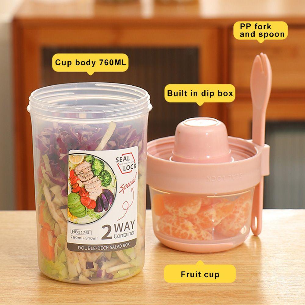 R-FLOWER Fresh-keeping Box Portable Food Container Toples Penyimpanan Dua Lapis