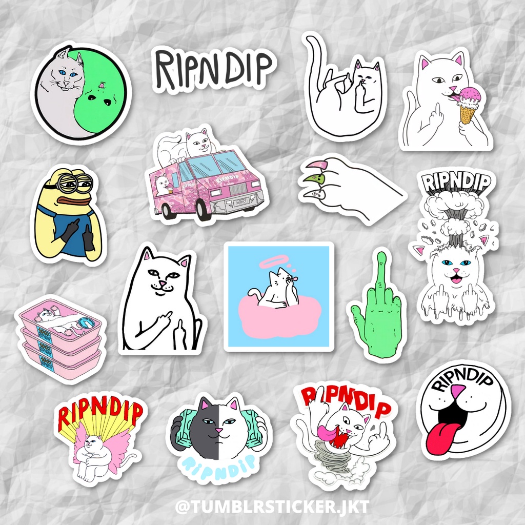 STICKER AESTHETIC RIPNDIP PACK | STICKER TUMBLR LAPTOP | STICKER AESTHETIC HP JURNAL | STICKER CASE 