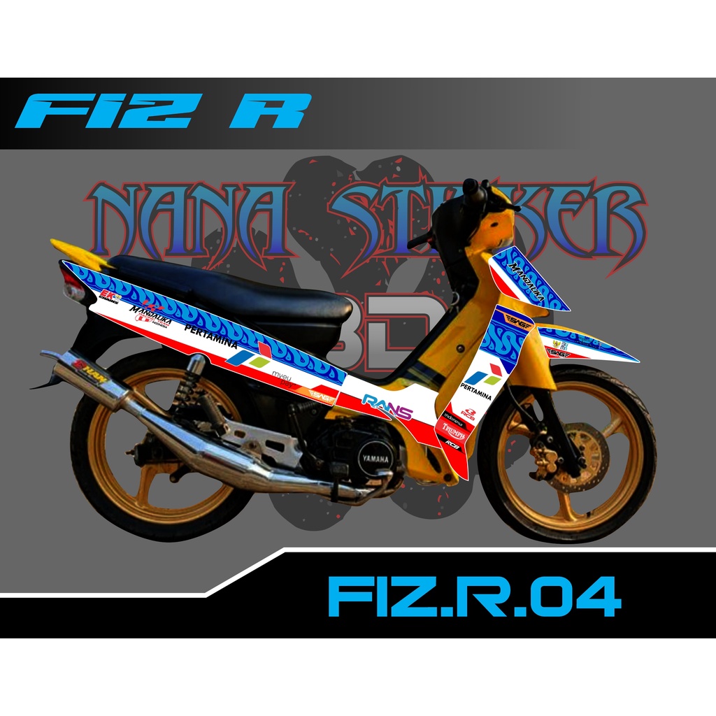 Striping F1ZR PERTAMINA - Stiker FIZR List Variasi Motor STICKER FIZ R CODE 04