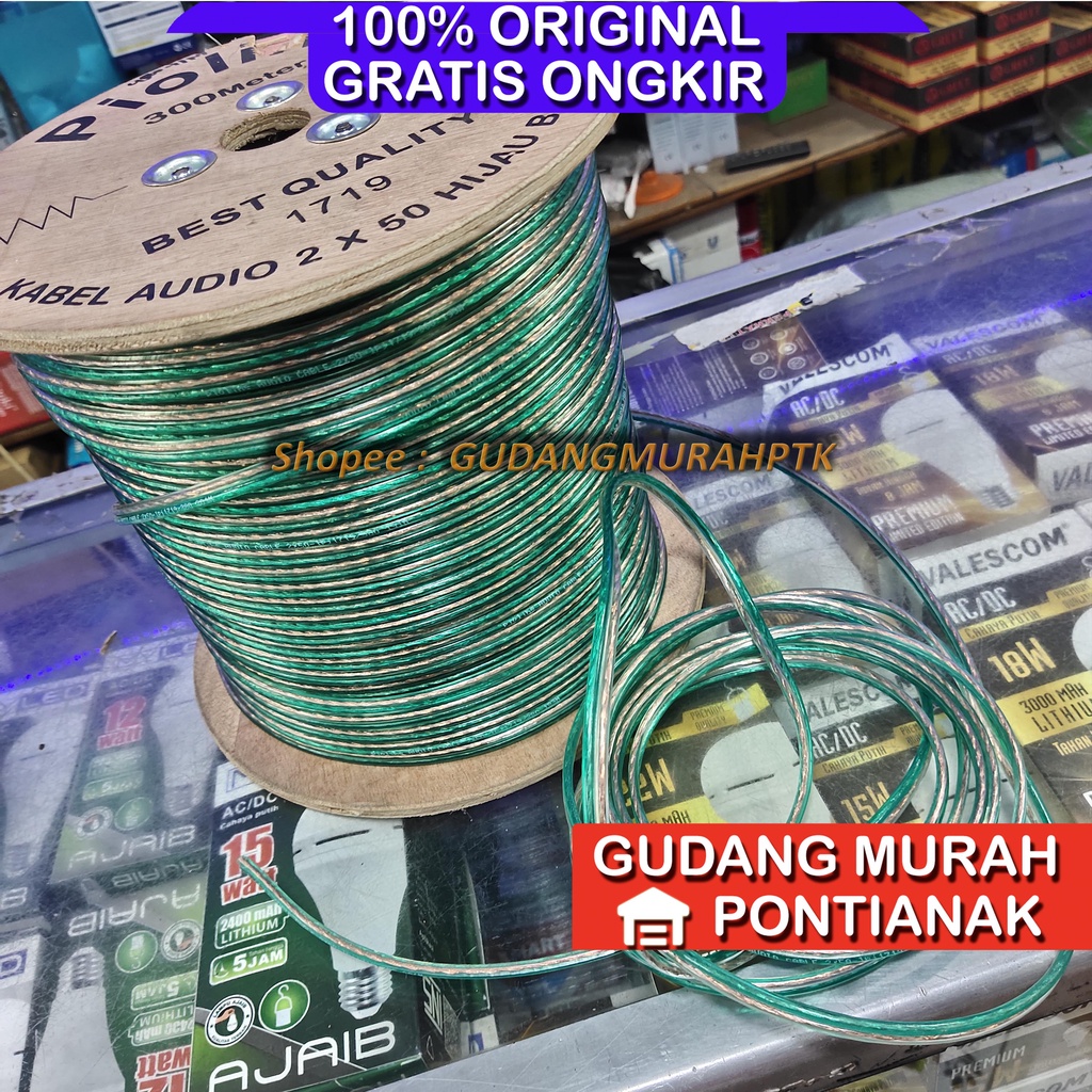 Kabel Listrik Transparant Bening Audio ukuran 50 kualitas Bagus 2x50