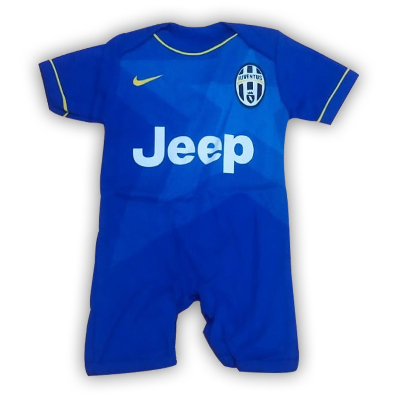Baju bola bayi jumper romper jumpsuit Juventus jersey classic untuk usia 3-12 bulan biru