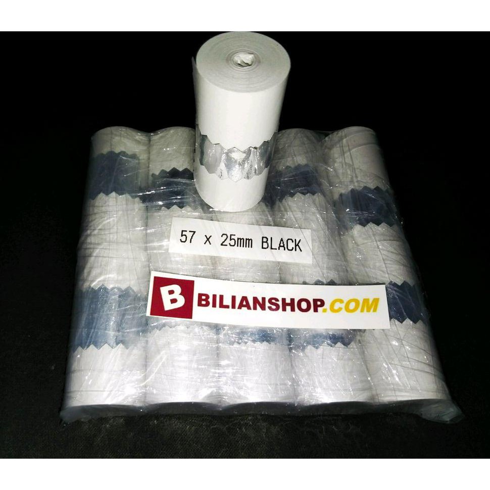 

Kertas thermal 57 x 25 mm 58 x 25 mm untuk printer 58mm 10 roll struk kasir edc coreless