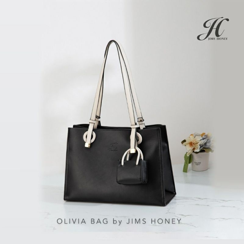 Olivia Bag Jims Honey Tas bahu Wanita Tas kerja besar Original Jims Honey Realpic cod official store