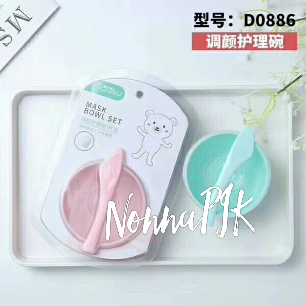 Tempat / Wadah Masker Set + Sendok Spatula