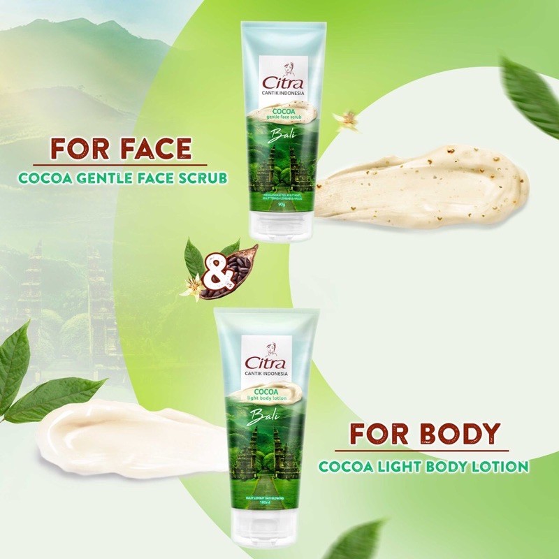 CITRA Cocoa Body Lotion 180ML/Gentle Face Scrub 90Gr