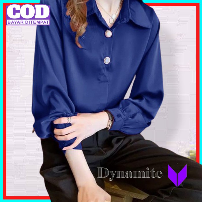 Kemeja Wanita Baju Atasan Kemeja Bluse Wanita Cewek Kekinian Terbaru Premium Import 2021 CARIE-A1