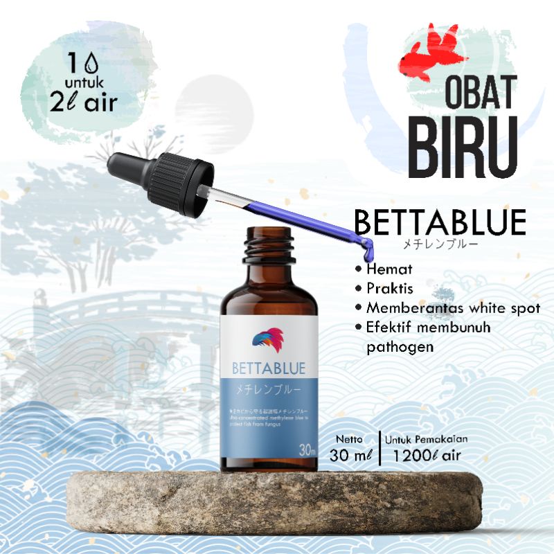 Bettablue 30 ml, Obat Biru untuk Ikan Cupang Ultra-Concentrated
