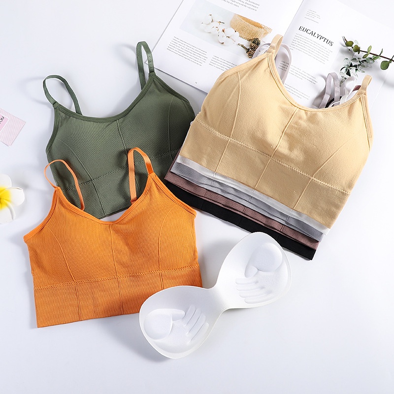 TF Bra Wanita Baju Dalam Wanita BH Sport Crop Top Olahraga Katun Lembut Tali Bisa Adjust BRA25