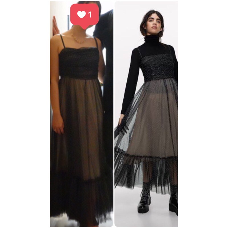 DRESS ZARA PESTA BLACK HITAM PARTY FORMAL GAUN GELAP XS REMAJA DEWASA PETITE LOOSE HIJAB JILBAB