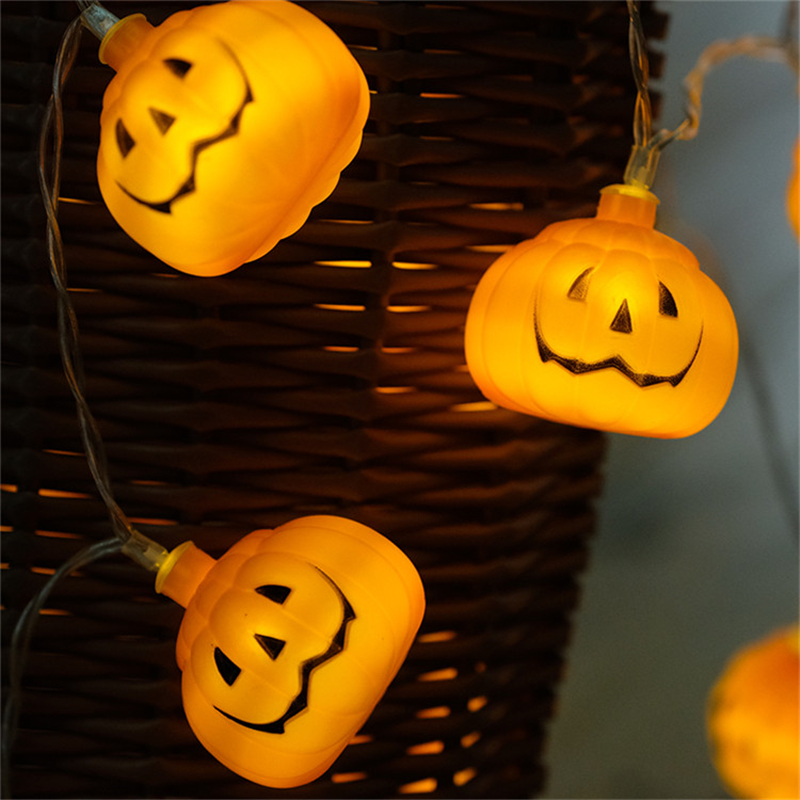 Lampu String Led 1m / 2.9m Bentuk Labu Halloween Tenaga Baterai Untuk Dekorasi Pesta Natal