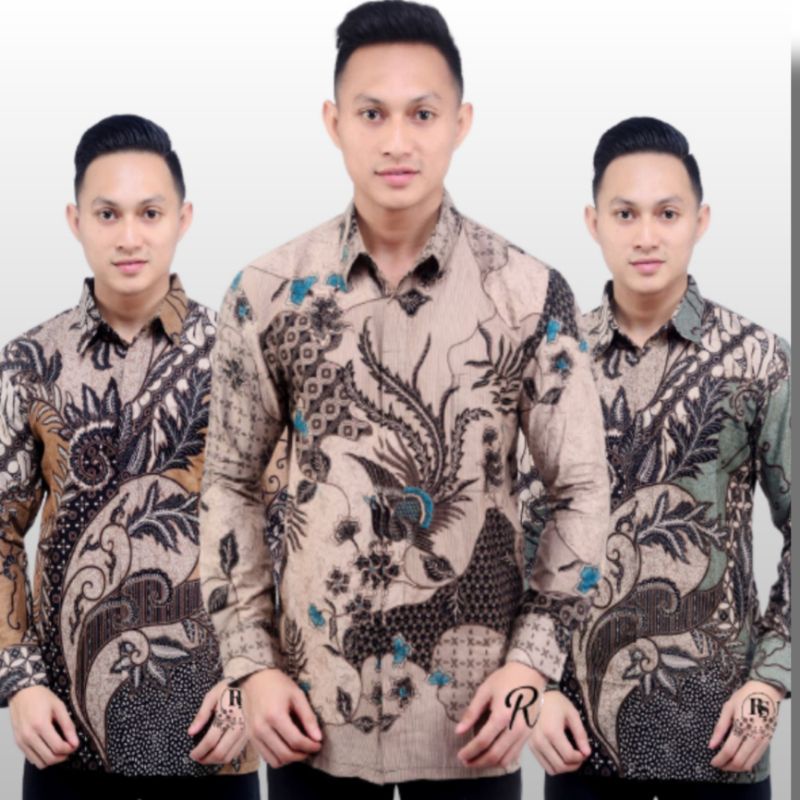 KEMEJA BATIK PRIA LENGAN PANJANG SIZE M L XL XXL TERLARIS