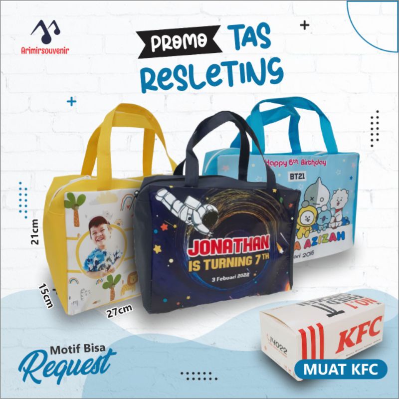 

Promo Tas Souvenir Ulang Tahun Anak Custom Resleting Karakter Terbaru